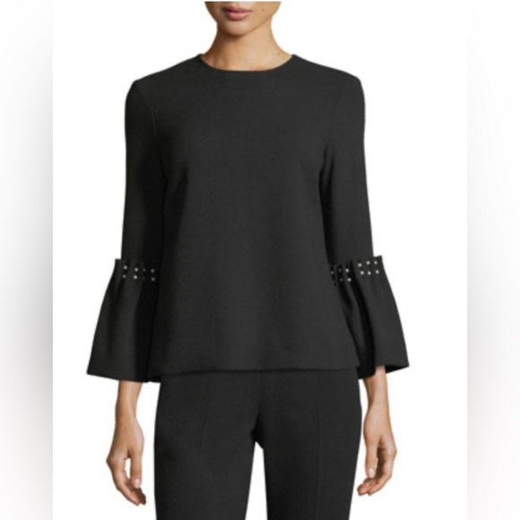🖤 NWT! Maree Pour Toi Black Pearl Bell Sleeve Blouse - Picture 1 of 5